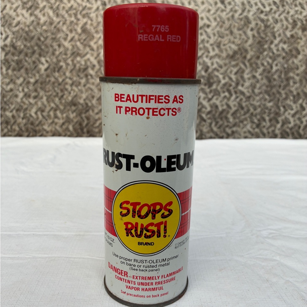 Vintage 7765 Rust-Oleum Stops Rust Brand 1983 Regal Red Spray Can
